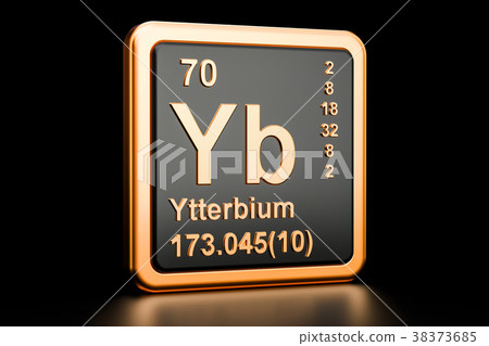 Ytterbium Yb chemical element. 3D rendering 38373685