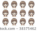 Little girl's expression variations 38375462