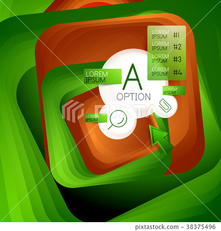Rotating swirl square background, color rectangles 38375496