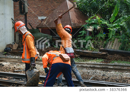 Restoration the railroad tracks Restoration the railroad tracks 38376366