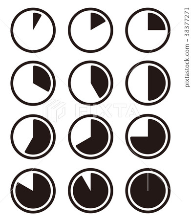 Time, timer, percentage / progress, width icon set Time, timer, percentage / progress, width icon set 38377271