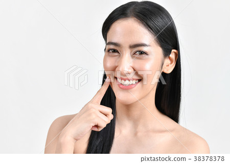 The concept of healthy beautiful woman. Beautiful women keep hea 38378378