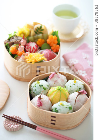 春季午餐盒Temari壽司Hanami午餐盒 38379563