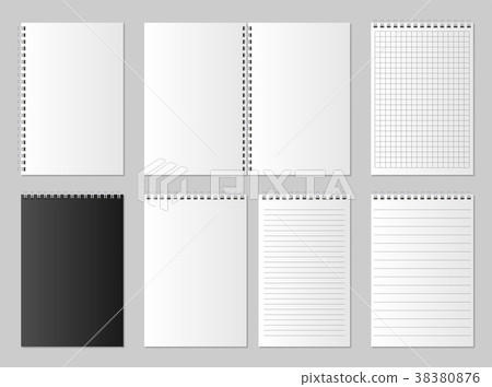 Realistic blank open and closed organizer 38380876