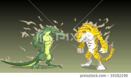 Crocodile, tiger 38382296
