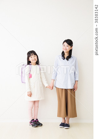 Parent and child family school children children girl Parent and child family school children children girl 38383142