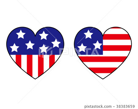 American flag motif heart American flag motif heart 38383659