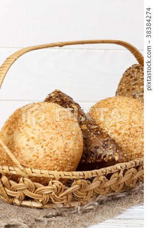 Composition with variety of buns baking products 38384274