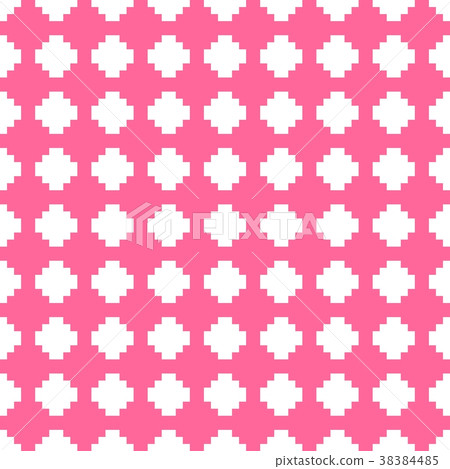 Tile pink and white vector background or pattern 38384485