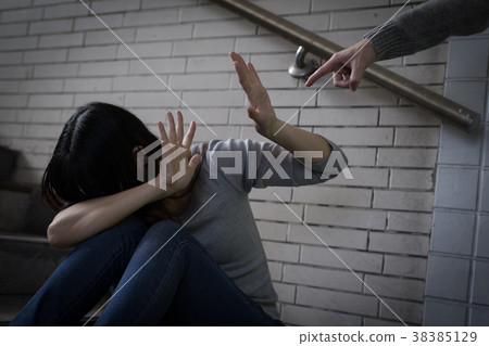 woman with bullying concept 38385129