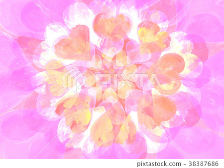 Heart motif image (pastel tone) pink 38387686