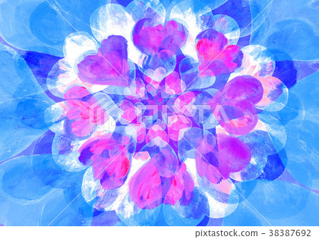 Heart motif image (blue) 38387692