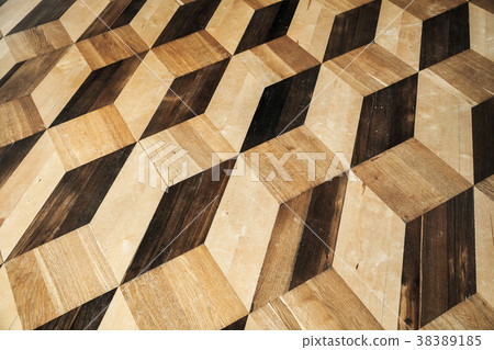 Vintage wooden parquet flooring background 38389185
