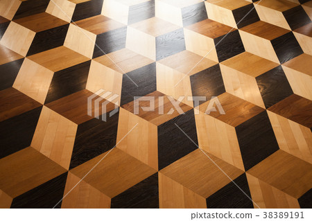 Shining wooden parquet flooring design 38389191
