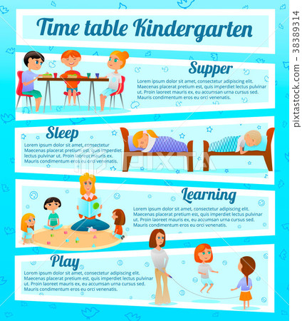 Kindergarten Characters Infographics 38389314