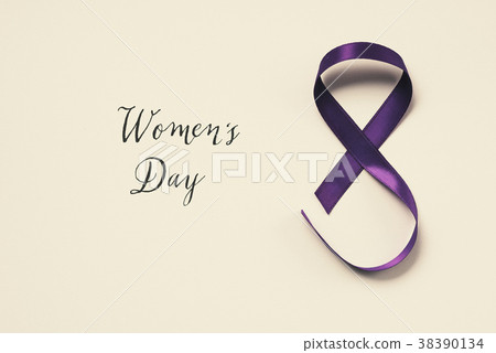 ribbon as an 8, for march 8, and text womens day ribbon as an 8, for march 8, and text womens day 38390134