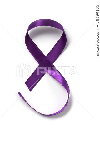 purple ribbon as an 8, for march 8, the womens day 38390135