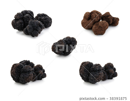 Black truffles and oak leaves. Black truffles and oak leaves. 38391875