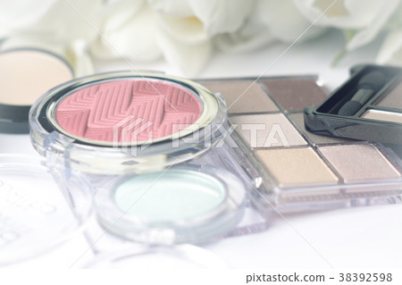 Abstract blurred background, cosmetics set  38392598