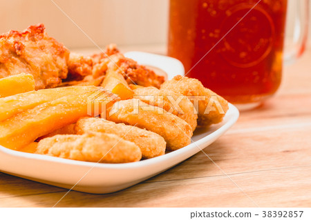 Fried chicken, French fries, chicken nuggets, Fried chicken, fried food, French fries Fried chicken, French fries, chicken nuggets, Fried chicken, fried food, French fries 38392857