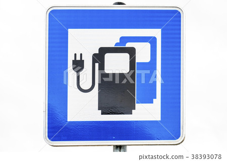German road sign: parking for electric vehicles German road sign: parking for electric vehicles 38393078