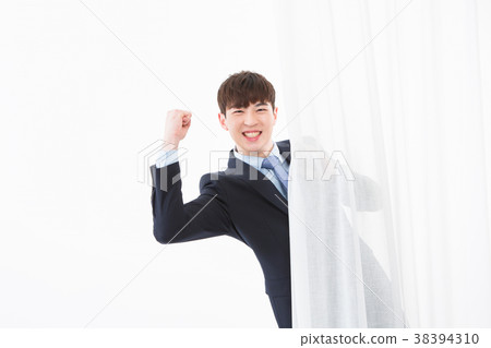 Office worker, new employee, business concept pose 38394310