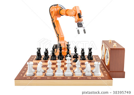 Artificial Intelligence playing chess concept Artificial Intelligence playing chess concept 38395749