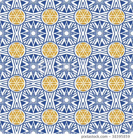 Sumerian Comb Pattern Vector seamless pattern with orient and... - Stock Illustration ...