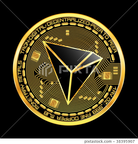 Crypto Currency Tron Golden Symbol Stock Illustration 38395907 Pixta