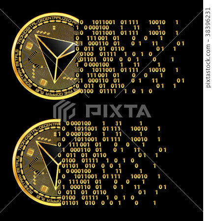 Set Of Crypto Currency Tron Golden Symbols Stock Illustration 38396231 Pixta