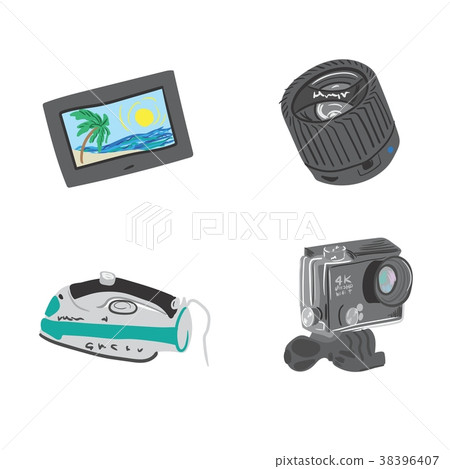 Travel Gadgets Vector Set 38396407