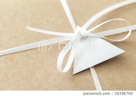 Close up of ribbon and label of envelope. Close up of ribbon and label of envelope. 38396700
