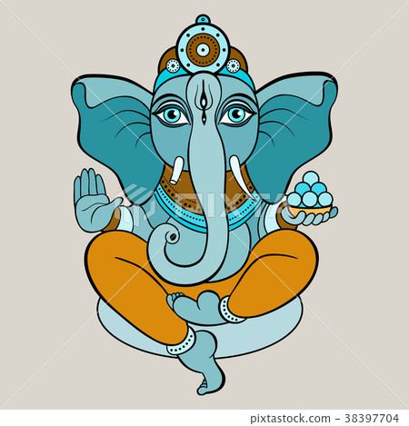 Ganapati Meditation in lotus pose Ganapati Meditation in lotus pose 38397704