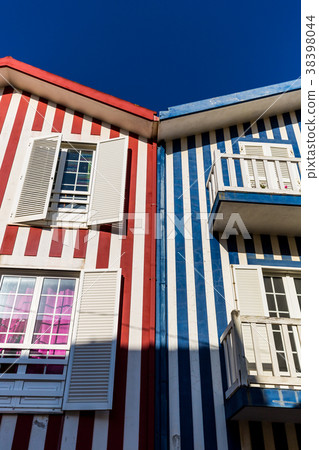Colorful houses in Costa Nova, Aveiro, Portugal Colorful houses in Costa Nova, Aveiro, Portugal 38398044