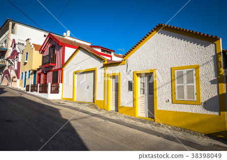 Colorful houses in Costa Nova, Aveiro, Portugal Colorful houses in Costa Nova, Aveiro, Portugal 38398049
