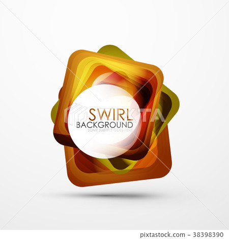 Square swirl abstract banner - Stock Illustration [38398390] - PIXTA