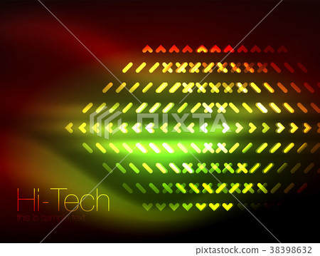 Futuristic neon lights on dark background, digital Futuristic neon lights on dark background, digital 38398632