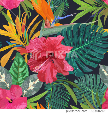 Floral seamless pattern. Background with isolated 38400265