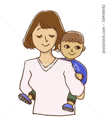 Moms who take children - Stock Illustration [38400692] - PIXTA