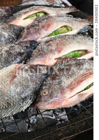 Thai salted grilled fish 38400983