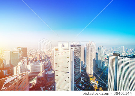 city skyline in Shinjuku, Tokyo, Japan city skyline in Shinjuku, Tokyo, Japan 38401144