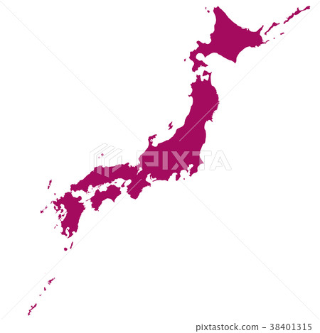 Purple Japan Islands Map 38401315