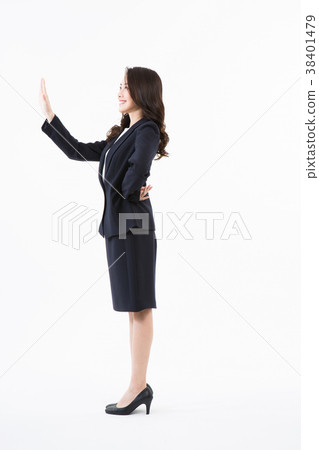 Business woman new employee, facial expression, emotion 38401479