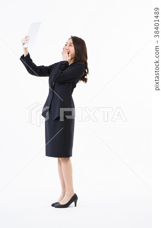 Business woman new employee, facial expression, emotion 38401489