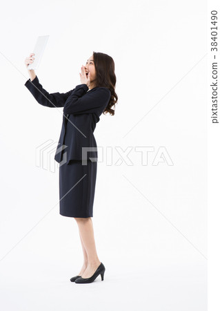 Business woman new employee, facial expression, emotion 38401490