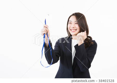 Business woman new employee, facial expression, emotion 38401528