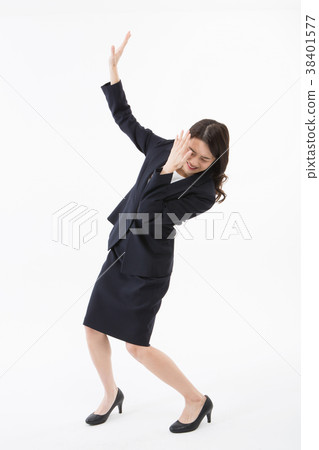 Business woman new employee, facial expression, emotion 38401577