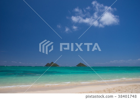 Hawaiian scenery Lanikai Beach 38401748