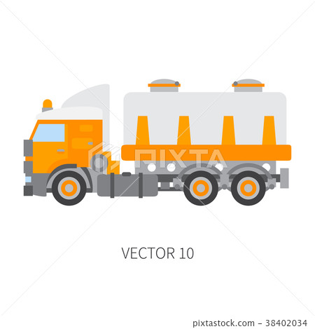 Color plain vector icon construction machinery 38402034