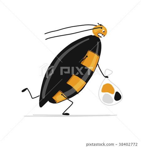 Funny cockroach for your design Funny cockroach for your design 38402772